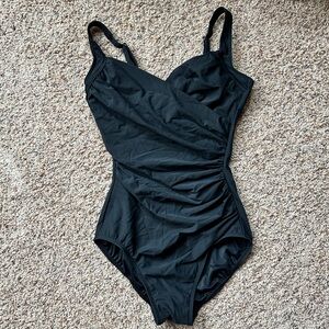 MIRACLESUIT From TALBOTS ONE PIECE SLIMMING SWIMSUIT SZ 6 EXCELLENT